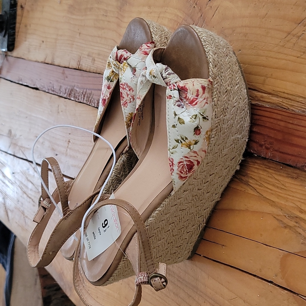 Xhileration chunky wedge espadrille opentoe sandal
